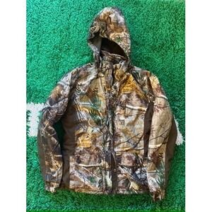 Realtree Girl S She Camo Hooded Hunting Jacket Brown Green Small 6-8